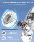 Miniatyrbild 3 av 7: Lollanda Portabel Nackfläkt, 4000 mAh, 360° Kylning, LED-Display