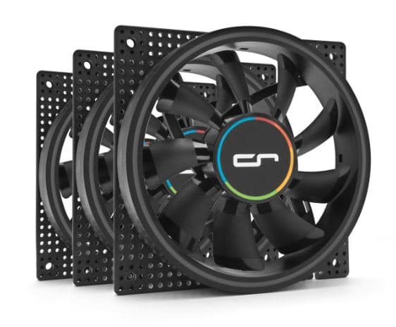 Cryorig Crona S - 120 mm PWM Fan, ARGB - Black, 3 pack
