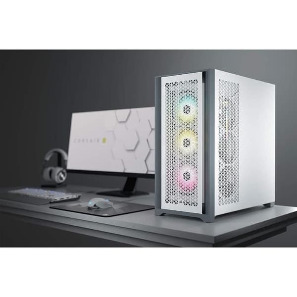 CORSAIR 5000D Airflow PC-fodral - Mid-Tower ATX härdat glas - Vit (CC-9011211-WW)