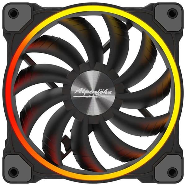 Alpenföhn Wing Boost 3 ARGB PWM 84000000159 PC-fläkt Svart (B x H x D) 140 x 140 x 25 mm 3 st.