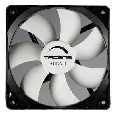 TACENS AURA II 8CM fläkt - Svart - 80 mm - Integrerade antivibrationsdynor - Dammtätt system