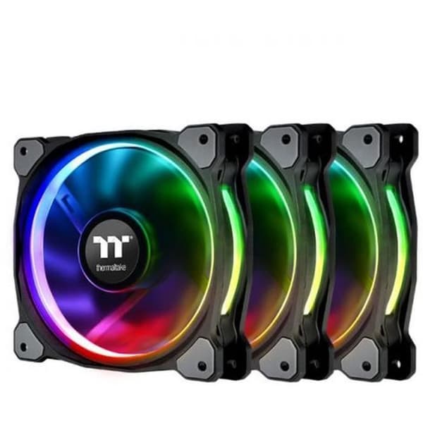 THERMALTAKE Riing Plus 14 cm RGB TT Premium / paket med 3 - 140 mm RGB-fodral fläkt Grå