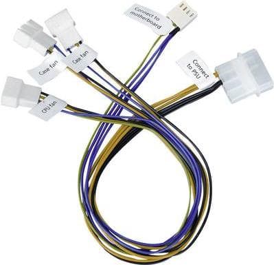 Akasa PWM splitter smart fläktkabel - Strömfördelare för fläktar - 4-polig intern strömkontakt (12 V) (M) till 4-polig PWM (M) - 30 cm