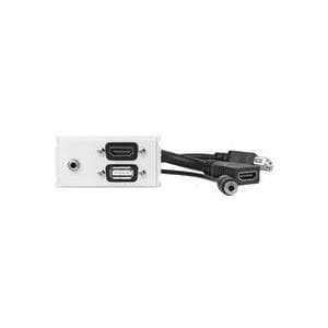VivoLink - Tilslutninger - Mini-telefon 3,5 mm, HDMI, USB 3.0 Type A Hvid