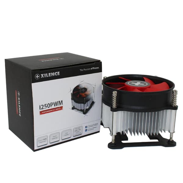 Xilence Performance C Series I250PWM - Prosessorin jäähdytin - (LGA1156-kanta, LGA1155-kanta, LGA1150-kanta, LGA1151-kanta) - Alumiini - 92 mm (XC032) musta, Punainen