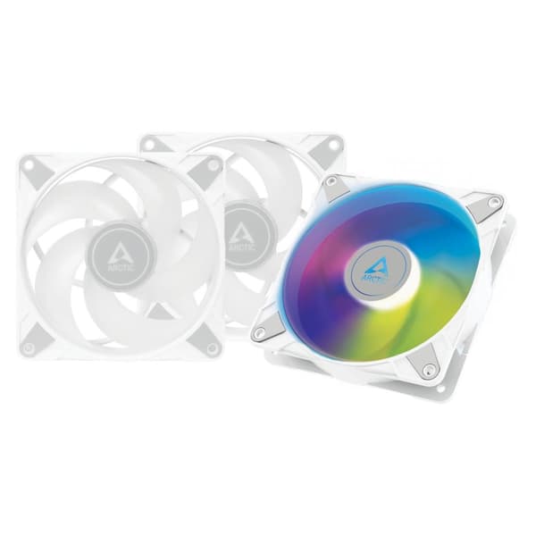 ARCTIC P12 PWM PST A-RGB 0dB - Fodralfläkt - 120 mm - Vit (paket med 3) (ACFAN00258A) Vit