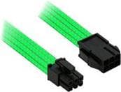 Nanoxia Single Sleeve - Strømforlængerkabel - 6-pin PCIe Power (M) til 6-pin PCIe Power (W) - 30 cm - snappet ind - neongrøn