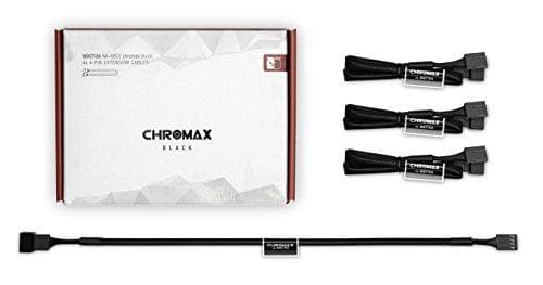 Noctua NA-SEC1 chromax.black, 3-nastainen/4-nastainen jatkojohto (30 cm, musta)