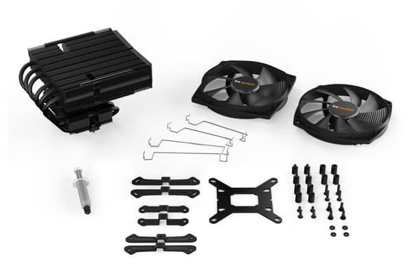 var tyst! Dark Rock TF 2 (TopFlow), 230 Watt TDP Intel: 1200/115X/2011(-3)/2066 AMD: AM3 (+) / AM4 , 2 x 135 mm FAN Silent Wings 3
