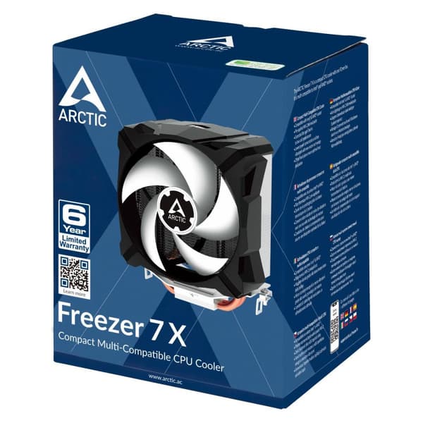 ARCTIC Freezer 7X - processorkylare - (för: LGA775, LGA1156, AM3, LGA1155, AM3+, FM1, FM2, LGA1150, FM2+, LGA1151, AM4, LGA1200) - aluminiumfenor - 90