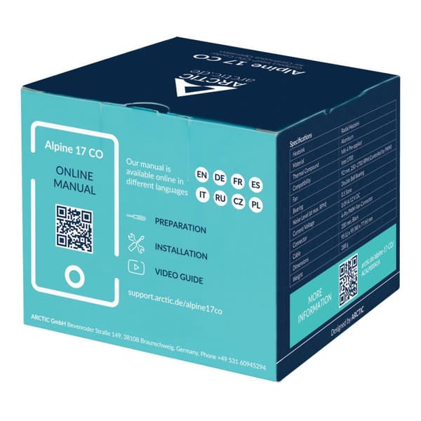 ARCTIC Cooler Alpine 17 CO Allt-i-ett vätskekylare (ACALP00041A)