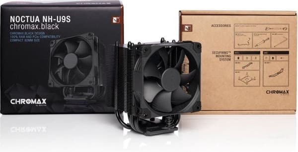 Noctua NH-U9S chromax.black Prosessorijäähdytin 9,2 cm Musta, Kromi 1 kpl