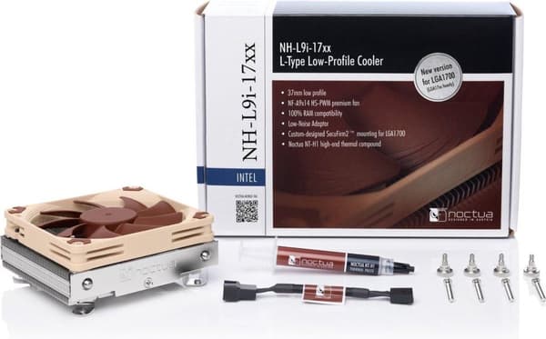 Noctua Kühler NH-L9i 17xx Processorkylare 9,2 cm Beige, Brun 1 st.