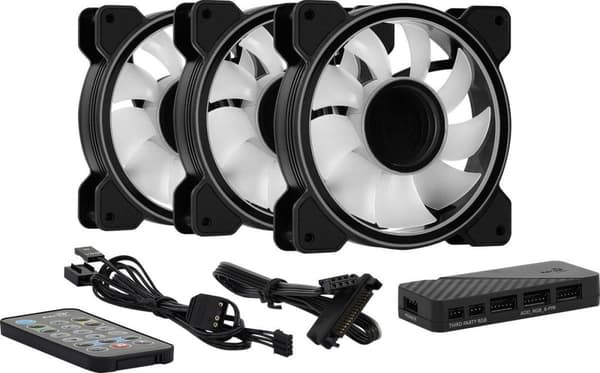 Aerocool Mirage 12 ARGB Pro Computertaske Kølesæt 12 cm Sort