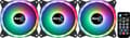 Pikkukuva 2 / 6: Aerocool DUO12PRO -setti, 3 x tuuletin, 12 cm, ARGB, LED-kaksoisrengas, tärinänvaimennus, 6-nastainen, musta