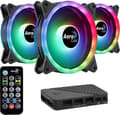 Pikkukuva 1 / 6: Aerocool DUO12PRO -setti, 3 x tuuletin, 12 cm, ARGB, LED-kaksoisrengas, tärinänvaimennus, 6-nastainen, musta