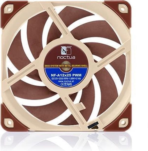 Noctua NF A12x25 5V PWM computertaske Ventilator 12 cm Beige, Rød