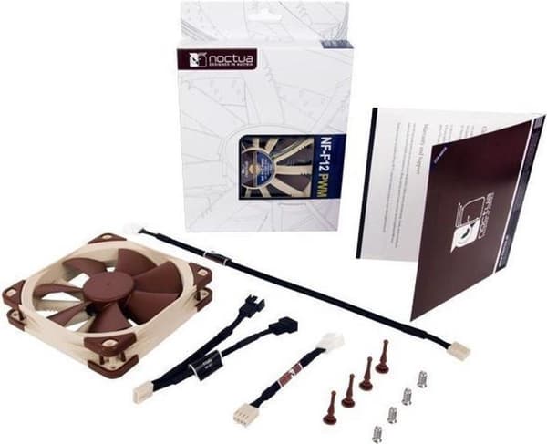 Noctua NOC-NF-F12-PWM computerkølesystem Computertaske Ventilator 12 cm Beige, Brun 1 stk.