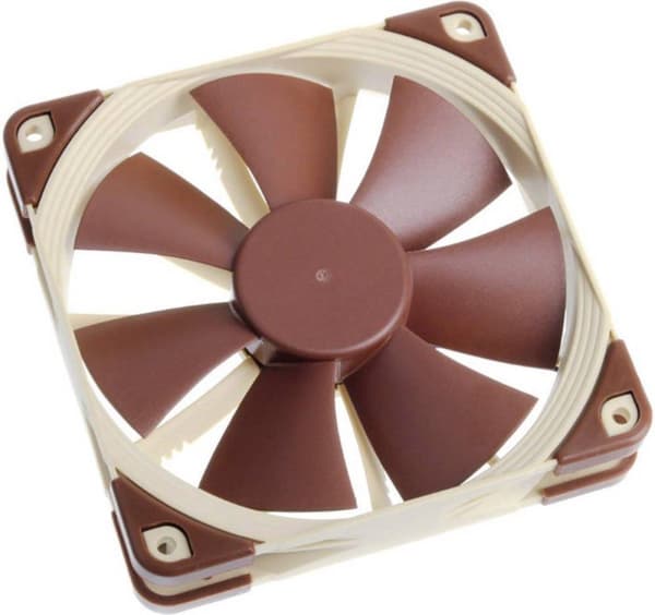 Noctua NOC-NF-F12-PWM computerkølesystem Computertaske Ventilator 12 cm Beige, Brun 1 stk.