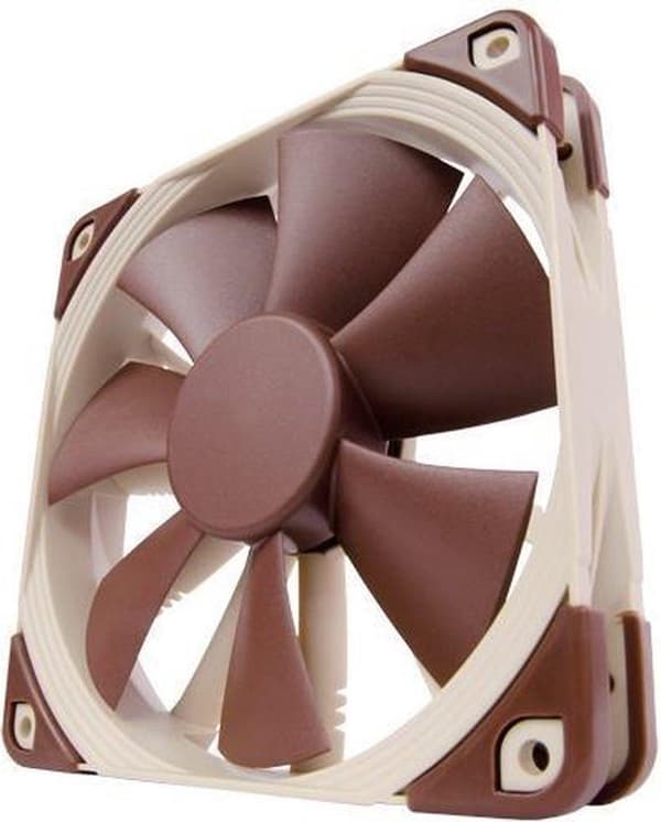 Noctua NOC-NF-F12-PWM computerkølesystem Computertaske Ventilator 12 cm Beige, Brun 1 stk.