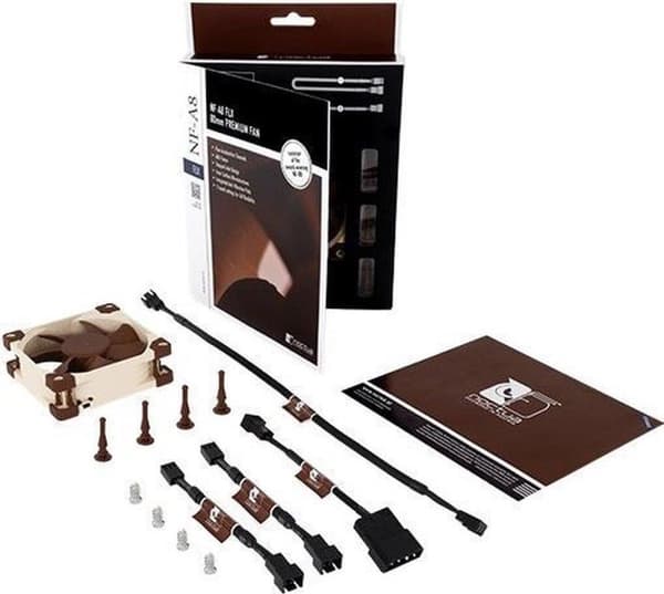 Noctua NOC-NF-A8-FLX computerkølekomponent Computertaske Ventilator 8 cm Beige, Brun 1 stk.