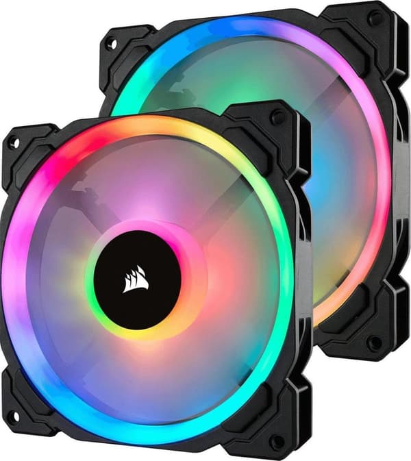 kylare CORSAIR 140*120*25 Dual LL140 RGB LED 2Pack detaljhandel