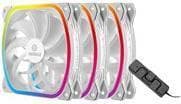 Enermax SquA RGB UCSQARGB12P-W-BP3 - kotelon tuuletin - 120 mm - valkoinen Valkoinen