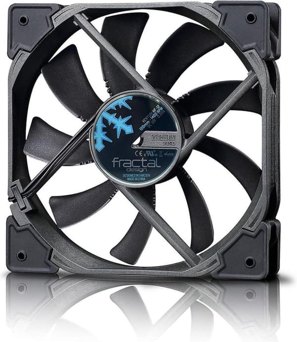 Fractal Design Venturi HP-12 PWM Computertaske Ventilator 12 cm Sort, Grå Sort, Grå