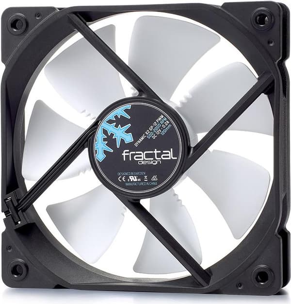 Fractal Design Dynamic X2 GP-12 PWM - fallfläkt - 120 mm - svart (FD-FAN-DYN-X2-GP12-PWM-WT) Svart, Vit