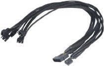 Akasa PC-fläkt Y-kabel [5x PC-fläktkontakt 4-stift. - 1x PC-fläktuttag 4-stift, IDE-strömkontakt 4-stift.] 0,45 m Svart Akasa (28513C183)