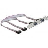 DeLOCK Slotbracket > 2x seriel - Seriel kontrolpanel - DB-9 (M) - 27 cm (89083)