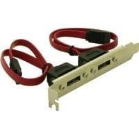DeLOCK - Serial ATA slot beslag - intern/ekstern - Serial ATA, 7-pin - 7-pin SATA ekstern (65116)