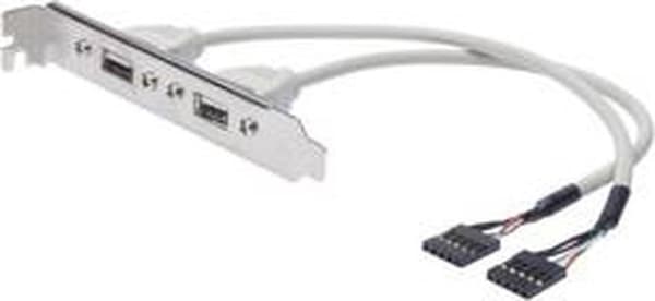 Assmann Electronics USB-pidikekaapeli - 2 x 5pin IDC