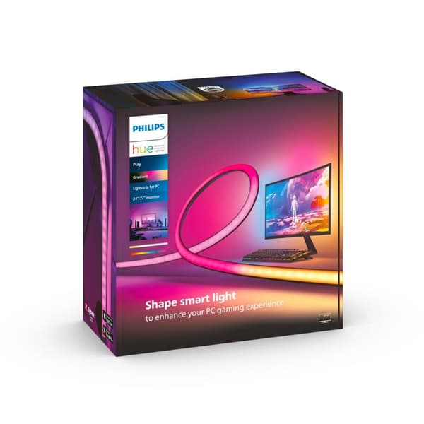 Philips Hue Play gradient ljusremsa PC-skärm - vitt och färgat ljus - 24-27 tums bildskärm