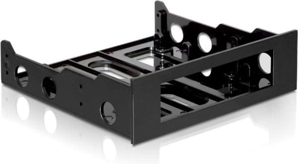 3,5'' drev til 5,25'' slot monteringsramme (plastik) / sort