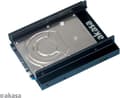 Miniatyrbillede 3 af 4: Akasa Dual 2.5 SDD/HDD monteringsmodul til 3.5 bay, sort Ali-materiale til passiv køling