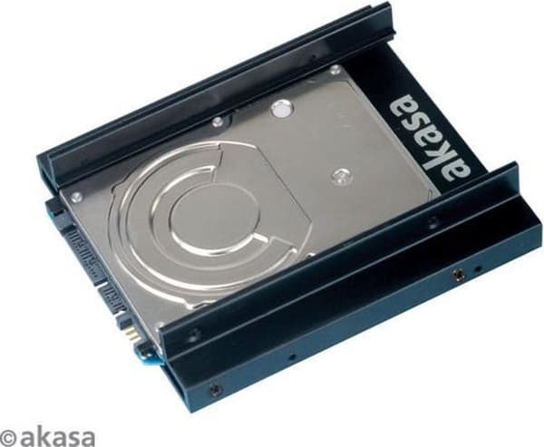 Akasa Dual 2.5 SDD/HDD monteringsmodul til 3.5 bay, sort Ali-materiale til passiv køling