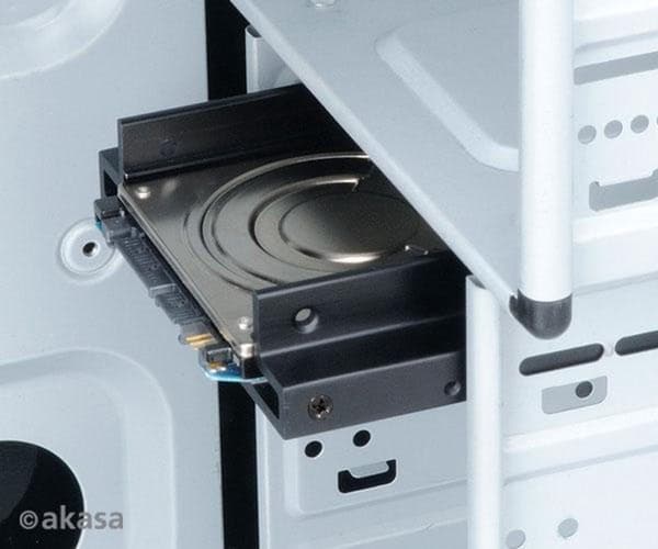 Akasa Dual 2.5 SDD/HDD monteringsmodul til 3.5 bay, sort Ali-materiale til passiv køling