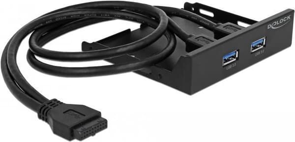 DeLOCK - Storage Bay Front Panel Connectors - USB3.0 x 2 - Black (63994)