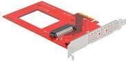 Delock - Interfaceadapter - 2,5" (6,4 cm) - U.3 NVMe - PCIe 4.0 x4 (90071) Rød, Sølv