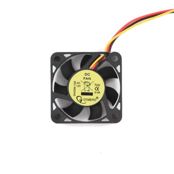 Gembird D40SM-12A Kjølevifte 40mm 12V - Stillegående og Effektiv Kjøling Sort
