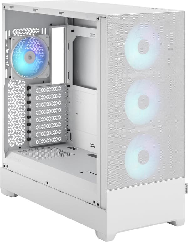 Fractal Design Pop XL Air RGB - Tower - Extended ATX - ingen strømforsyning (ATX) - White TG Clear Tint - USB/Audio (FD-C-POR1X-01)