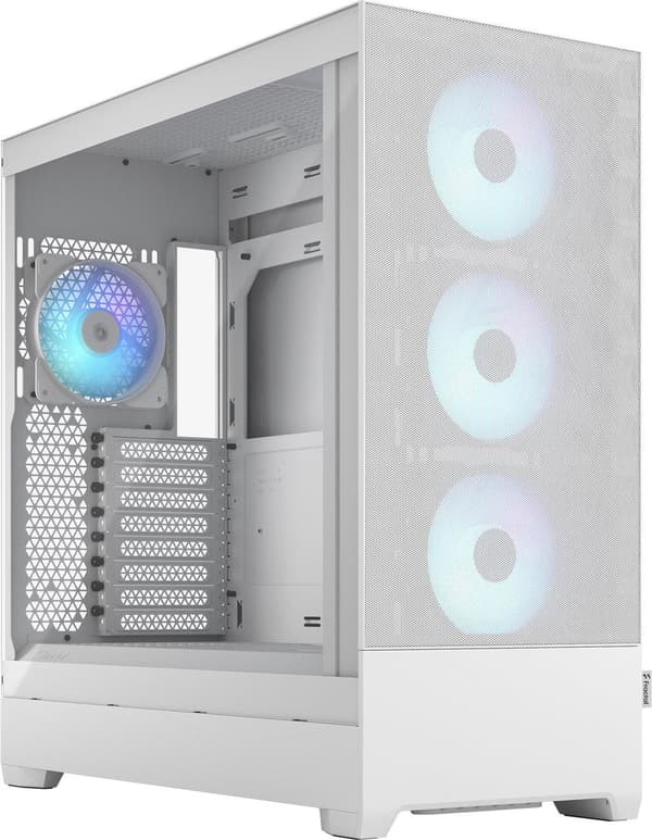 Fractal Design Pop XL Air RGB - Tower - Extended ATX - ingen strømforsyning (ATX) - White TG Clear Tint - USB/Audio (FD-C-POR1X-01) Hvid