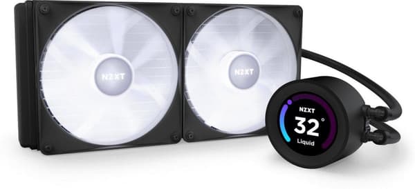 NZXT Kraken Elite 280 RGB - Integreret kølesystem - afmeting radiator 280mm - til Intel LGA 1700, 1200, 115X, AMD AM5, AM4, sTRX4, TR4 - 2 x F120P blæ