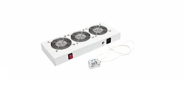 Triton RAC-CH-X24-X1 - Rackfläktbricka - med fläkt, termostat - AC 230V - RAL 7035