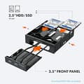 Miniatyrbild 3 av 11: Graugear monteringsram för 2x 2,5" & 3,5" HDD/SSD i 5,25 (G-CV-235T525)
