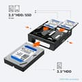 Miniatyrbild 6 av 11: Graugear monteringsram för 2x 2,5" & 3,5" HDD/SSD i 5,25 (G-CV-235T525)