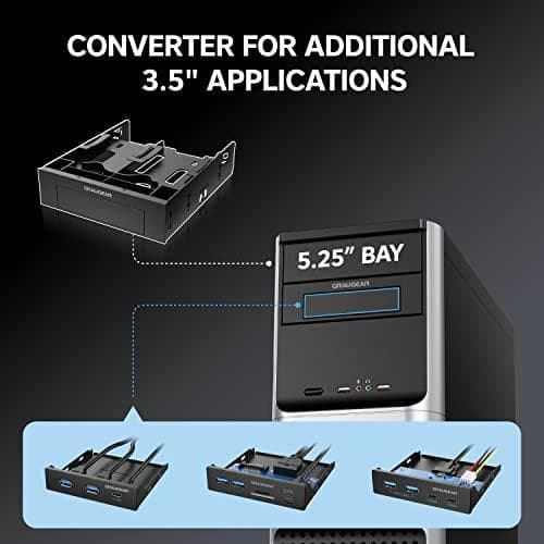 Graugear monteringsram för 2x 2,5" & 3,5" HDD/SSD i 5,25 (G-CV-235T525)