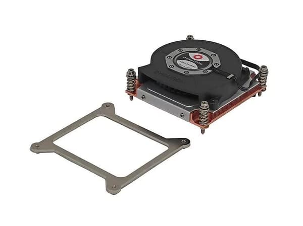 DYNATRON Q3 Intel CPU-køler LGA1700 1U kobberkøleplade og køleribber Aktiv med PWM op til 125W TDP (A 2729)