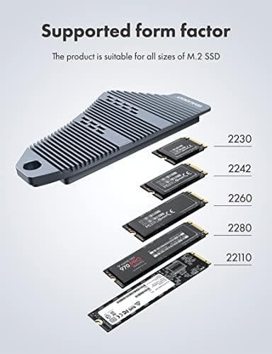 Graugear Heatsink SSD M.2NVMe 2230,2242,2260,2280 för PS5-återförsäljning (G-PS5HS04)